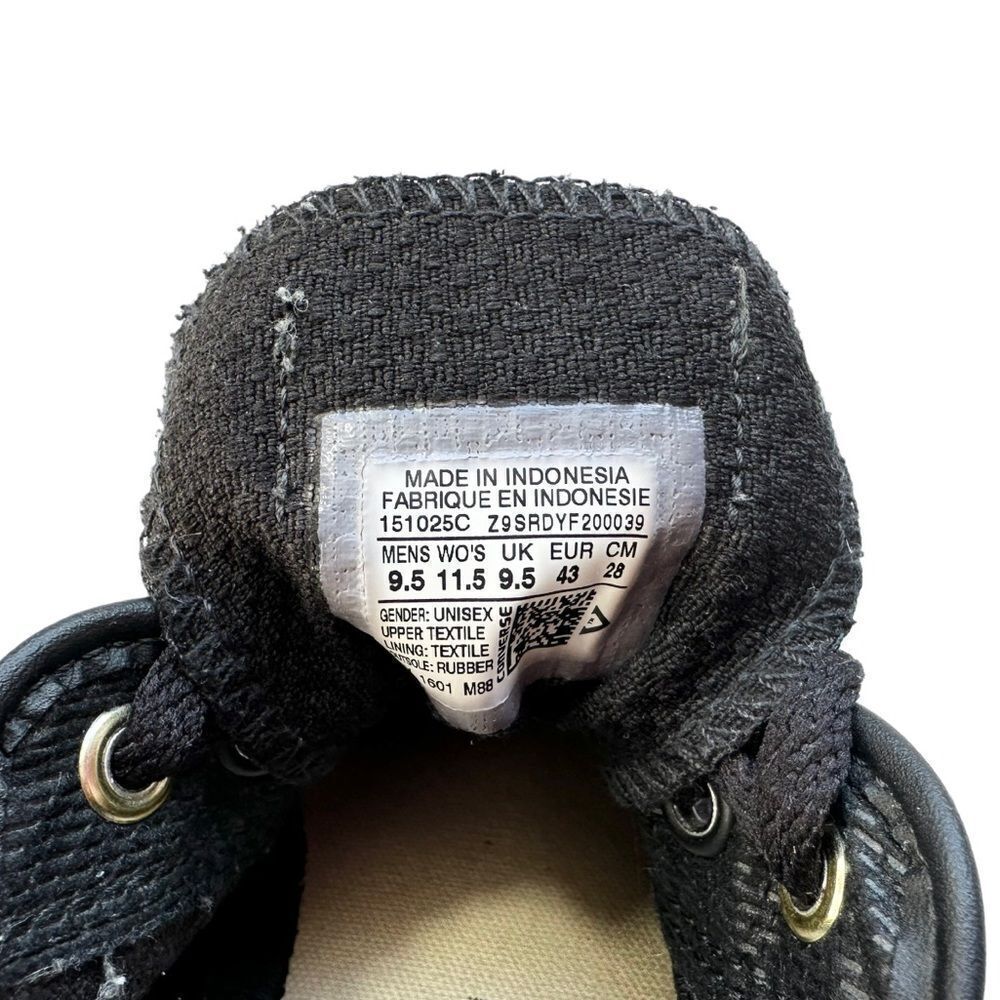 🔃Converse Men’s Black Tweed Low Top Sneakers - Picture 8 of 9